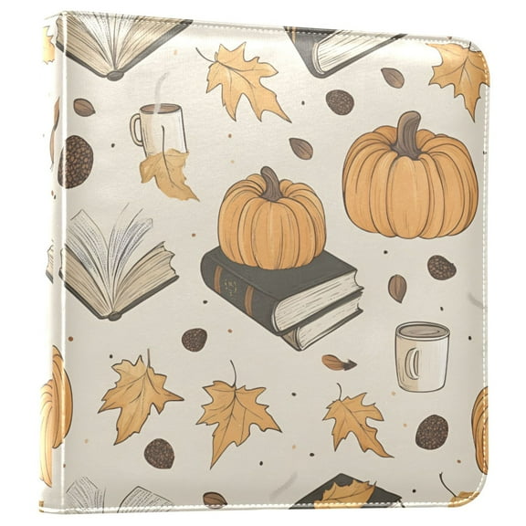 FORMRS 3 Ring Photo Album 4"x6" Self Adhesive Large Capacity PU Leather Cover, Beige Fall Books