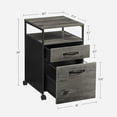 VASAGLE File Mobile Filing with Wheels 2 Drawers Open