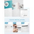 thumbnail image 5 of No Hook Cloth Fabric Shower Curtain with Snap in Liner, Turquoise Gray Ombre Waterproof Shower Curtains Set with See Through Top Window, Farmhouse Teal Gradient Modern Art Bath Curtains 36"x72", 5 of 6