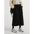 thumbnail image 5 of Falda corta de algodón puro de cintura alta y longitud media para mujer, estilo nuevo de otoño 2023, estilo americano de trabajo, 5 of 5