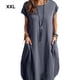 thumbnail image 4 of Sonducket Vestido de mujer de poliéster sin mangas suéter suelto reemplazo Casual transpirable vestidos de moda para niñas ropa Vestidos Gris 2XL, 4 of 5