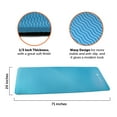thumbnail image 3 of Gymenist Thick Exercise Yoga Floor Mat Nbr 24 x 71 In., Great for Camping, Cardio Workouts, Pilates, Gymnastics, Carrying Strap Included (light Blue), 3 of 6