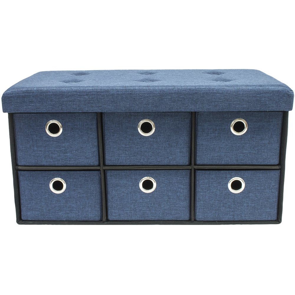 Sorbus Storage Bench Chest with Drawers Collapsible Folding Bench