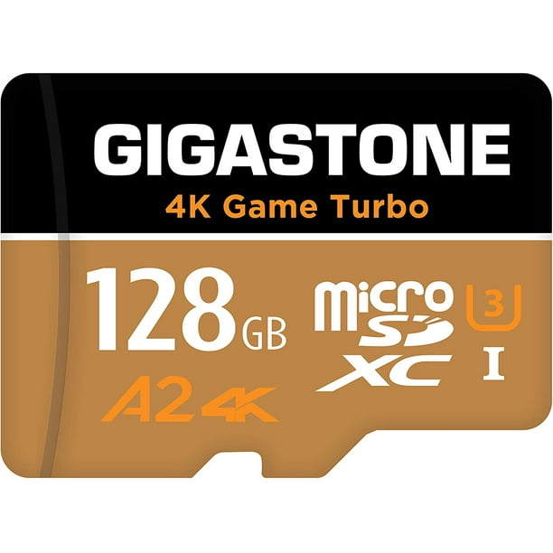Wiskundig kathedraal Verrast zijn 5-Yrs Free Data Recovery] Gigastone 128GB Micro SD Card, 4K Game Turbo,  MicroSDXC Memory Card for Nintendo-Switch, GoPro, Action Camera, DJI, UHD  Video, R/W up to 100/50MB/s, UHS-I U3 A2 V30 C10 -