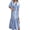 Blue, variant on utcoco Women's 2026 Summer Casual Striped Button Down Maxi Dress Tie Waist Short Sleeve Shirt Dress with Pockets