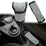 BAGUER Rhinestone Gear Shift Cover Handbrake Cover Set Car Interior Accessories
