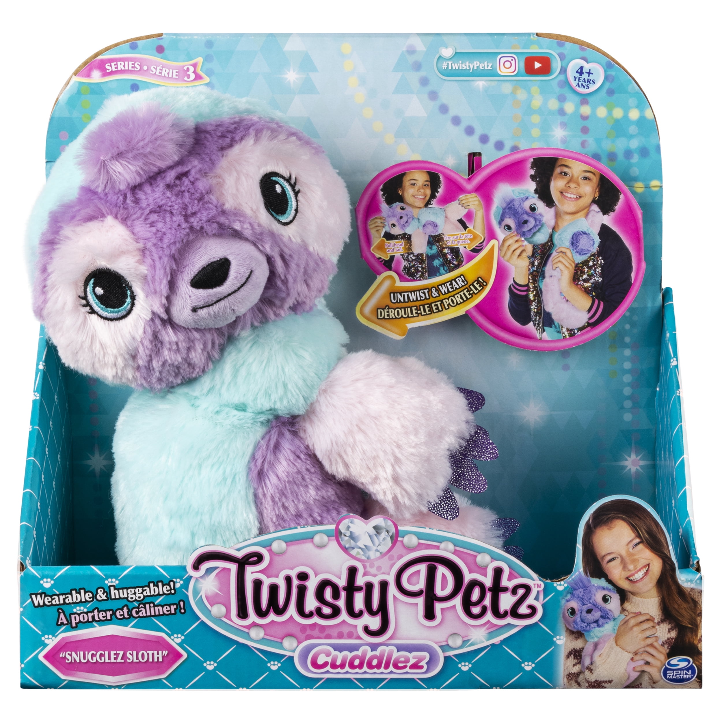 Snowpuff Unicorn Untwist & Wear!!! Transforming Plush Twisty Petz™ Cuddlez 