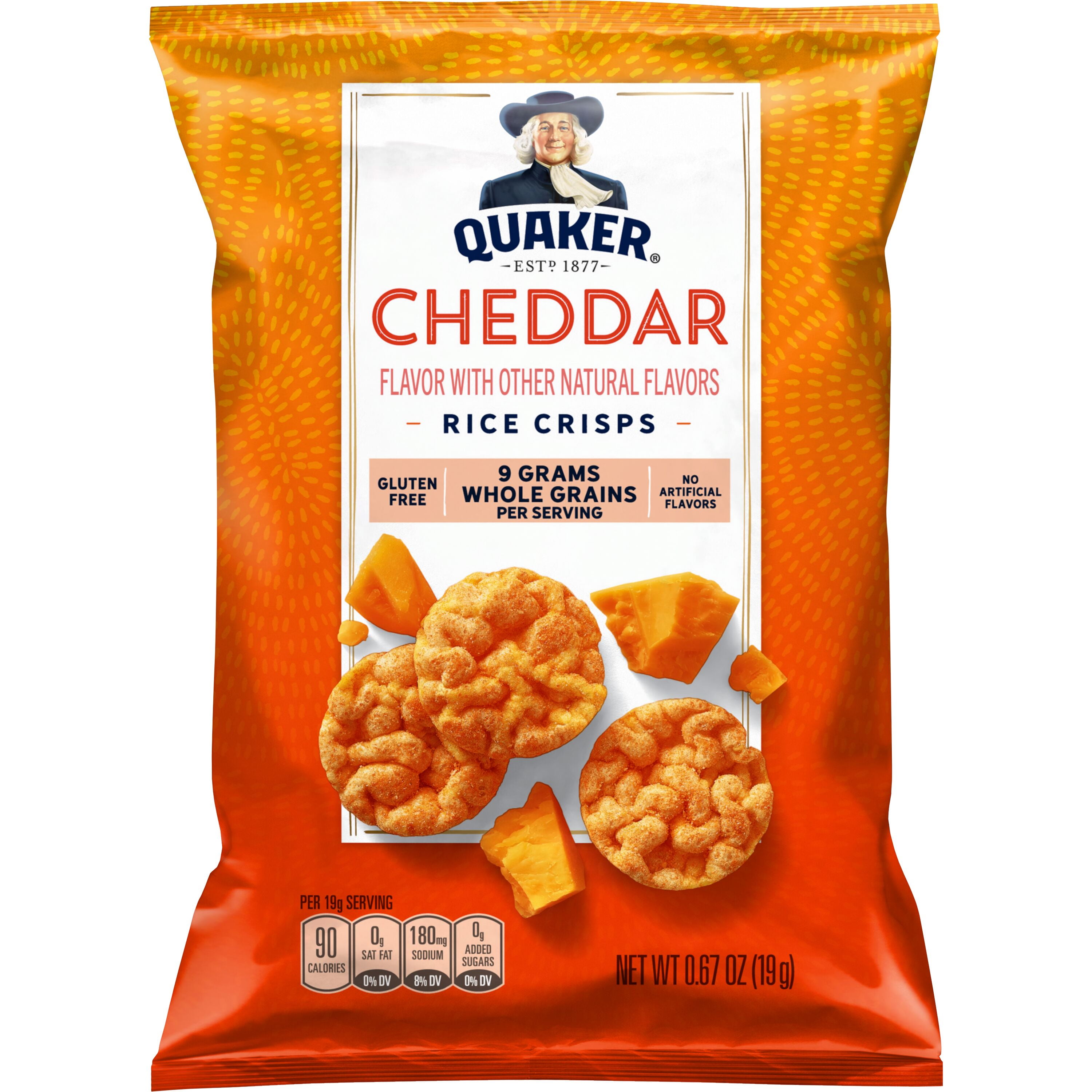 Quaker Rice Crisps Sweet & Savory Variety (Caramel, Cheddar, Apple Cinnamon, Ranch) 12 oz, 15 Count
