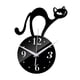 thumbnail image 1 of relojes de pared de gato, espejo acrílico, relojes de fáciles de leer, sin silencioso, DIY para decoración del hogar, cocina, Negro Sunnimix reloj decorativo, 1 of 8