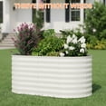 thumbnail image 3 of Galvanized Raised Garden Bed Outdoor, 4x2x2ft Backyard Oval Metal Raised Bed, Bottomless Garden Bed for Gardening Vegetables, Fruits, Flowers, Beige, 3 of 9