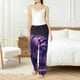 thumbnail image 4 of Balery Purple Hippo In Water Pantalones de pijama para mujer, pijamas ultraligeros, pantalones de estar por casa-Small, 4 of 6
