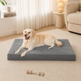 thumbnail image 3 of KSIIA 41in Dog Bed for XLarge Dog Orthopedic Crate Bed with Removable Washable Cover Egg-Crate Foam, Dark Grey, 3 of 8
