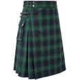 thumbnail image 2 of Vestido de fiesta para hombre, falda plisada de cuadros en color contrastante para hombre BK0143, 2 of 5