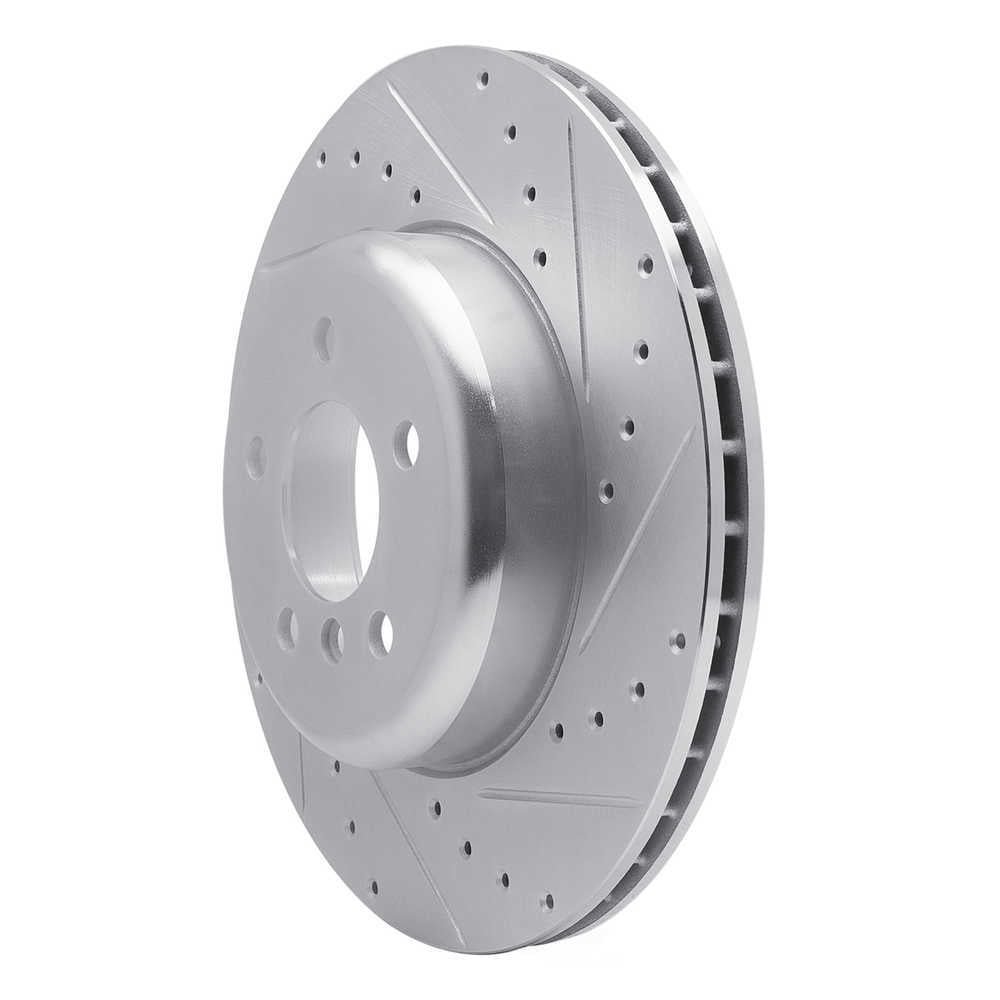 Dynamic Friction Company 631-31114R DFC Brake Rotor - Drilled And Slotted - Silver