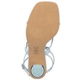 thumbnail image 4 of INC Womens Light Blue Strappy Stacked Sphere Metallic Accent Heel Padded Ankle Strap Lilliana Square Toe Sculpted Heel Buckle Heeled Sandal 8 M, 4 of 4