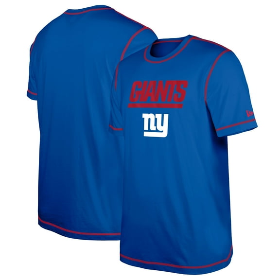 Men's New Era Royal New York Giants Third Down Puff Print T-Shirt