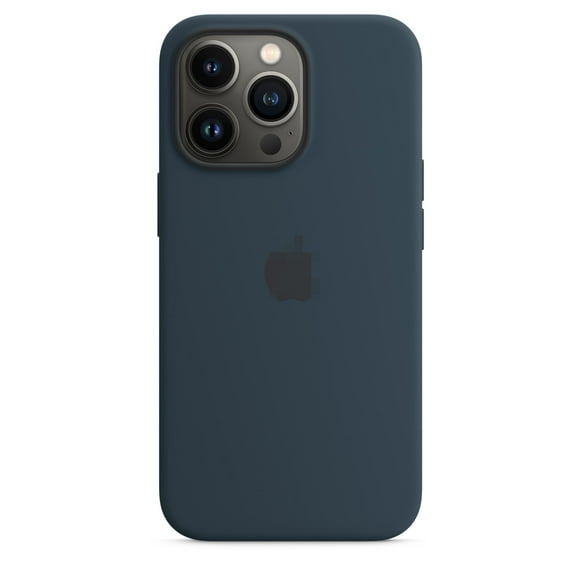 Funda de silicona para iPhone 13 Pro con MagSafe, tacto suave, color azul abismo