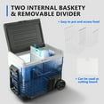 thumbnail image 5 of Simzlife 12Volt Portable Refrigerator, 53QT(50L) Car Fridge DC & AC, -4℉~68℉, Freezer Fridge Cooler with Wheels & 2 Baskets for RV, Travel, Truck, Camping, Black, 5 of 7