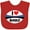 Red, variant on Inktastic I Love Rugby Sports Ball Boys or Girls Baby Bib
