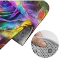 thumbnail image 3 of 3 Pieces Trippy Tie Dye Rose Colorful Art Bath Mats Set, Absorbent Bathroom Floor Mats Anti- Slip Bath Rug Sets with Contour Mat Toilet Seat Cover, 3 of 10