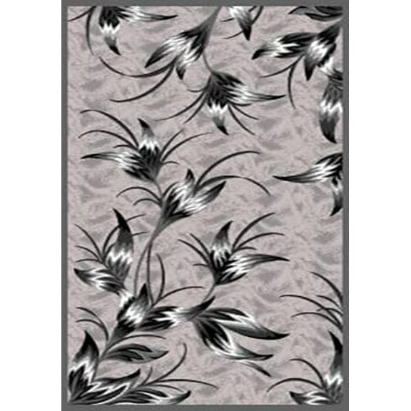 PREMIUM Modern Stylish Living Room Rug Design 2618 - 5'2"x7'5", Grey
