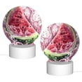 thumbnail image 2 of Salouo Watermelon Splash Realism Art for Round Acrylic Night Light - Acrylic Sheets with LED Light Lamp Base - Decorative Night Lamp for Restaurant Bar Cafe Shop Room Decoration, 2 of 9