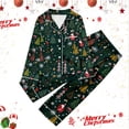thumbnail image 2 of UFOUND Toddler Children Casual Printed Pajamas Set Button Down Lapel Long Sleeve Top And Pants Homewear Sleepwear Nightwear Loungewear Trendy Pjs, 2 of 3