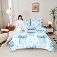 thumbnail image 4 of Manfei Kids Children Cartoon Bow-Tie 3 Pieces Queen Comforter Set,Polka Dots Ultra Soft Bedding Sets,Dreamy Princess Bedding Comforter Set Breathable,Breathable Home Decor,Reversible, 4 of 8
