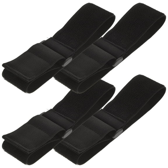 Pawsdot 4Pcs Multipurpose Black Elastic Cinch Straps for Sports Arm and Cable Management