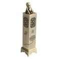 thumbnail image 3 of Quemador de incienso Torre Pequeño Monje Talla de metal decorativa Porta incienso para regalar Loto de bronce, 3 of 9
