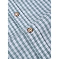 thumbnail image 2 of Demotime Mens Button Down T-Shirt Plaid Classic Casual Tops Green m for Men, 2 of 9