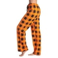 thumbnail image 2 of Wiicoznt Pajama Pants for Women Checkered Print Elastic Waist Pajama Bottoms Casual Comfy Loose Sleepwear Plus Size Full Length Pants with Pockets, 2 of 5
