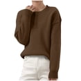 thumbnail image 4 of Ounisa Chandails Henley à Manches Longues pour Femmes, Chic Décontracté, Tuniques à Col Rond, Hauts Coupe Ample, T-Shirts Basiques, T-Shirts, 4 of 7