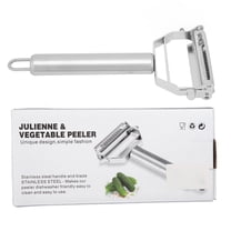 2-in-1 Julienne Peeler & Grater, Stainless Steel Vegetable Slicer for Kitchen