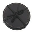 thumbnail image 4 of 4PC Round Genuine Leather Coasters Cherry, 4 of 4