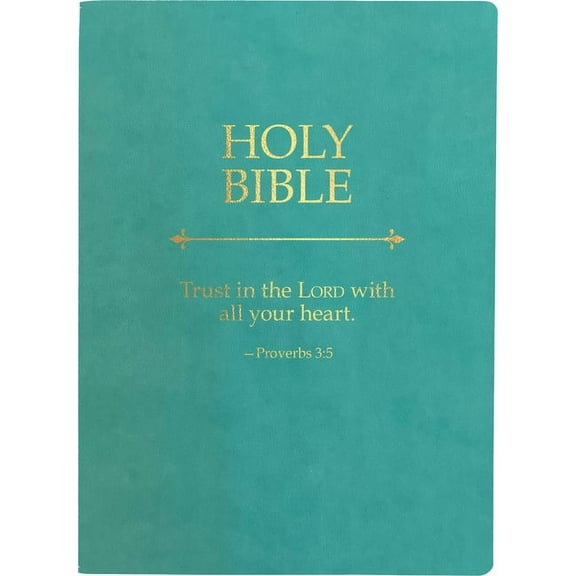 King James Version Sword Bible: KJV Holy Bible, Trust In The Lord Life Verse Edition, Large Print, Coastal Blue Ultrasoft : (Red Letter, Teal, 1611 Version) (Hardcover)