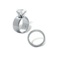 thumbnail image 2 of PalmBeach Jewelry Round Cubic Zirconia 2-Piece Solitaire and Eternity Wedding Ring Set 4.80 TCW in Sterling Silver, 2 of 8