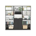 thumbnail image 2 of Home Bookcase By , 74" Wide With 13 Shelves And 2-door Cabinet, Matt Gray/white, Spacious Storage Design For Lounge Area, 3 Piece, 2 of 3