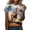 *1-Multicolor, variant on Women's Horse Racing Print Short Sleeve T-Shirt, Ladies' Watercolor Equestrian Graphic Tee, Casual Crew Neck Kentucky Derby Top For Women,Multicolor,S-5XL