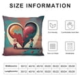 thumbnail image 5 of Shangniulu Valentines Pillow Covers 18x18 inch Red Love Heart Throw Pillows Coves,Valentine's Day Decorations Cushion Covers for Home Farmhouse Decor for Sofa Couch, 5 of 5