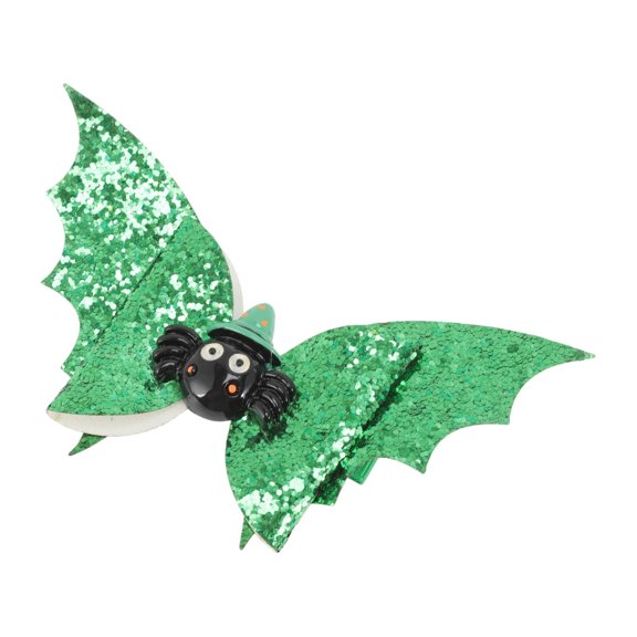 Unique Bargains 1 Pc Hair Clip Halloween Bat Wing Hair Clips for Women Green