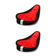 thumbnail image 4 of Scienceny Bicicleta Transpirable Big Bum Funda de cojín de asiento Ciclismo de carretera Algodón Antideslizante Amortiguador Almohadilla de sillín Rojo 2piezas Scienceny  CBP181372, 4 of 6