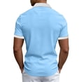 thumbnail image 4 of Polo Shirts for Men 1/4 Zipper Henley Color Block T Shirts Causal Summer Athletic Tees, M, 4 of 4