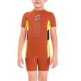 thumbnail image 1 of Soidarity Trajes de neopreno para niños de 2,5 MM, traje de buceo de una pieza, traje de neopreno de secado rápido, traje de baño para niños, buceo, Deportes acuáticos naranja S Soidarity OD003681-11, 1 of 6