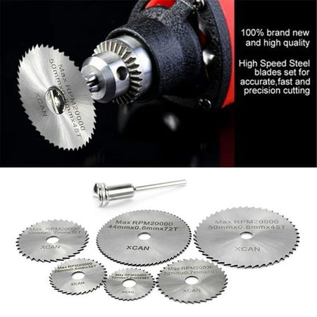 

7PCS Cutting Discs Mandrel Rotary Circular Saw Blades Tool Cutoff Accessory Clearance