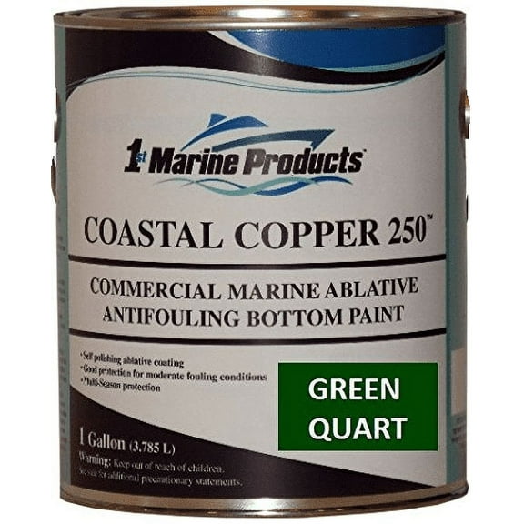 Coastal Copper 250 Ablative Antifouling Bottom Paint GREEN QUART Marine Paint