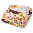 thumbnail image 2 of Sunflower Flower Throw Blankets Flannel Fleece Blanket 50"X40" For, 2 of 6