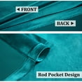thumbnail image 3 of VOGOL Green Velvet Blackout Curtains, Thermal Insulated Rod Pocket Drapes 60x106 Inches, 2 Panels for Bedroom & Living Room, 3 of 7