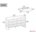 thumbnail image 3 of Kappesberg Collins Modern Dresser in White - 6-Drawer - for Adults and Teens, 3 of 7