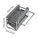 thumbnail image 3 of Organizador de racks de fregadero de cocina de acero inoxidable – Cesta colgante para encimera, estantería de doble capa de almacenamiento, desagüe, blanco/gris, 20x10x9,5cm, antideslizante, fácil, 3 of 6